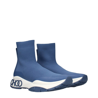 Jimmy Choo Blue Fabric Ankle Boots - HBPS Beauty & Fashion