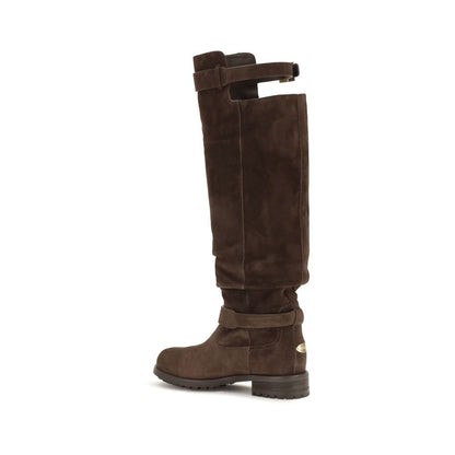 Jimmy Choo Brown Calf Leather Bos Taurus Lace-Up Boots - HBPS Beauty & Fashion