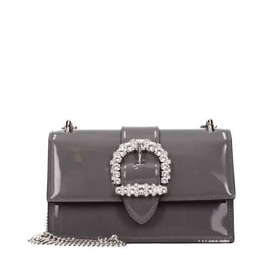 Jimmy Choo Gray Leather Shoulder Bag - HBPS Beauty & Fashion
