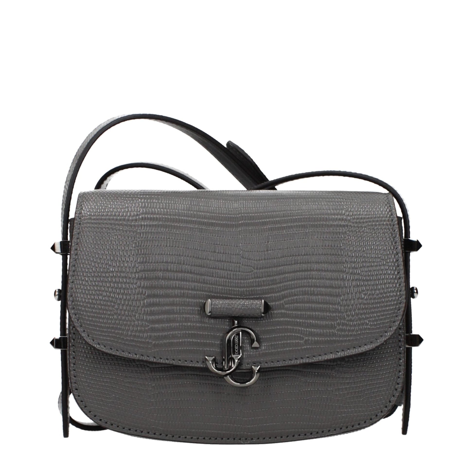 Jimmy Choo Gray Leather Shoulder Bag - HBPS Beauty & Fashion