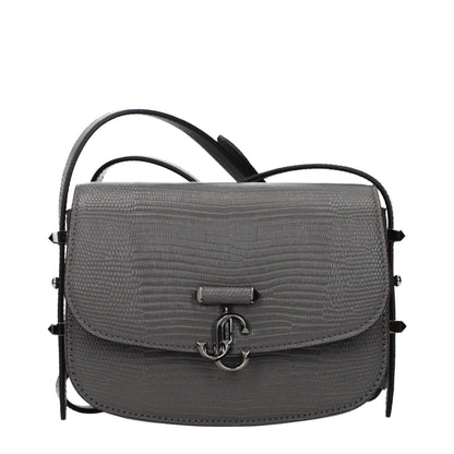 Jimmy Choo Gray Leather Shoulder Bag - HBPS Beauty & Fashion