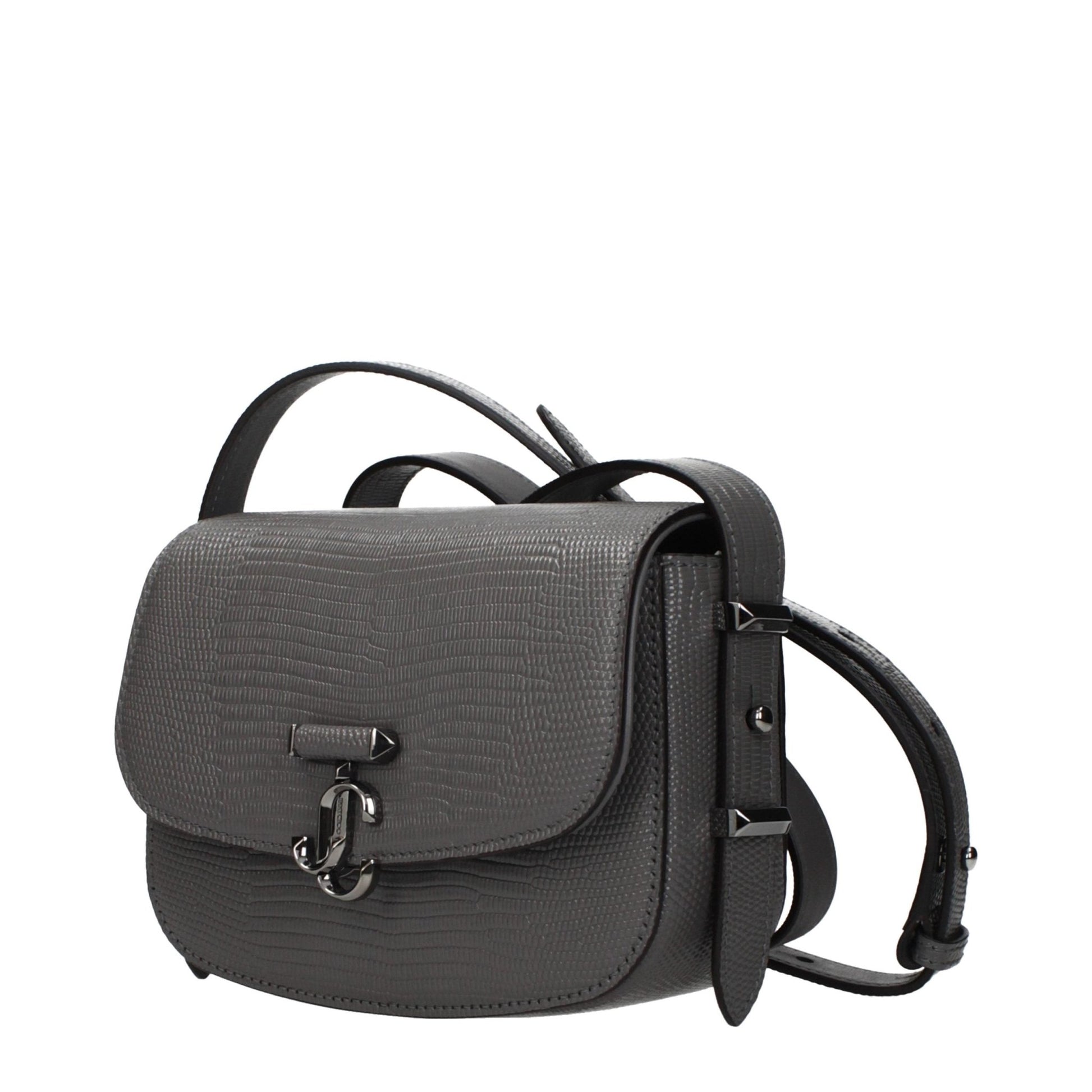 Jimmy Choo Gray Leather Shoulder Bag - HBPS Beauty & Fashion