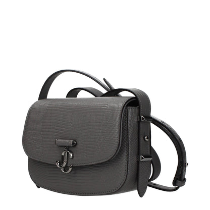 Jimmy Choo Gray Leather Shoulder Bag - HBPS Beauty & Fashion