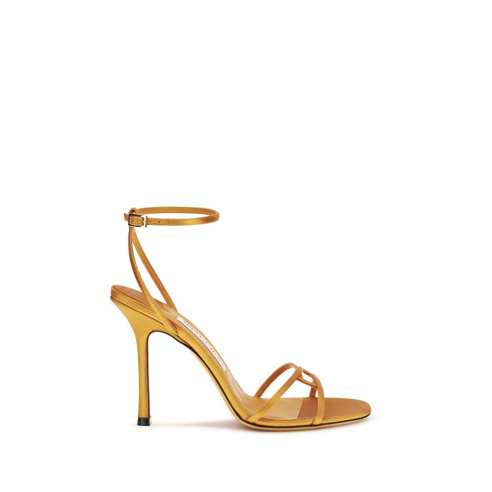 Jimmy Choo Orange Silk Stiletto Heel Sandals - HBPS Beauty & Fashion