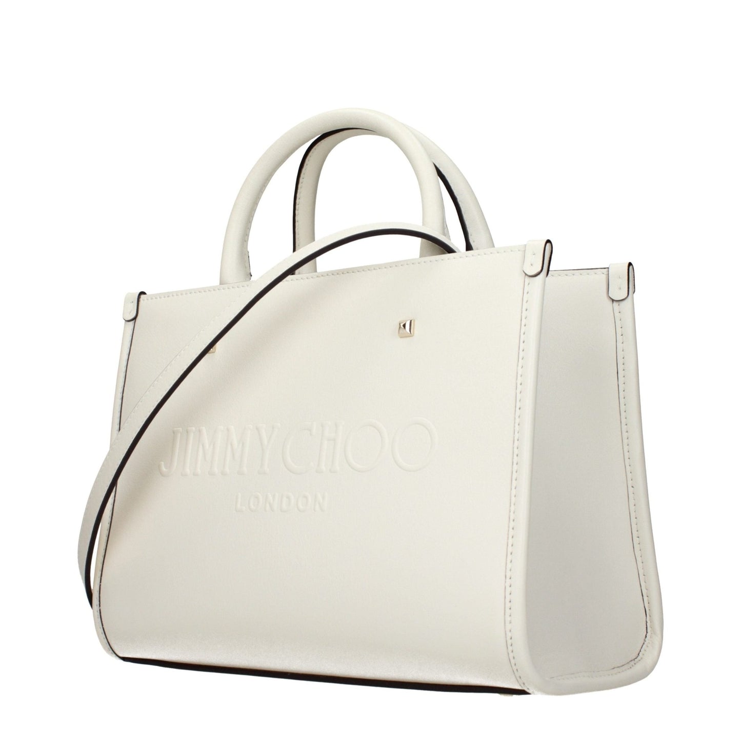 Jimmy Choo White Leather Handbag - HBPS Beauty & Fashion