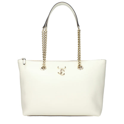 Jimmy Choo White Leather Shoulder Bag - HBPS Beauty & Fashion