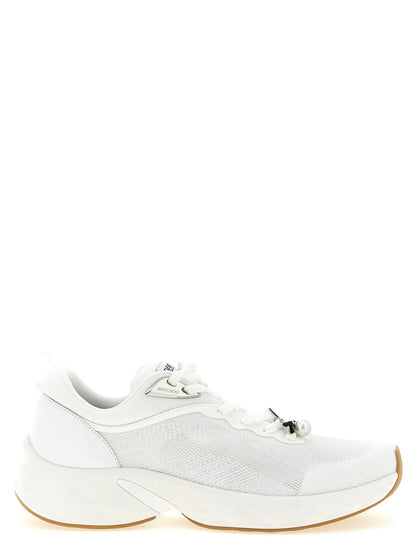 Jimmy Choo White Tencel Athletic Sneakers - HBPS Beauty & Fashion