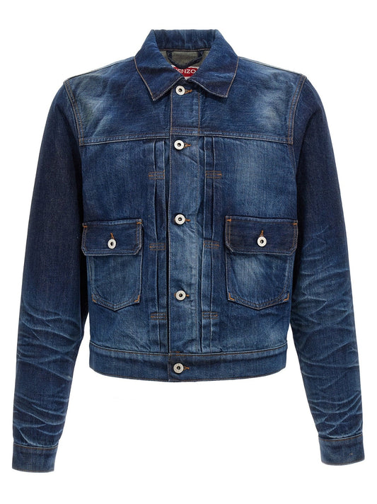 Kenzo Blue Cotton Denim Jacket - HBPS Beauty & Fashion