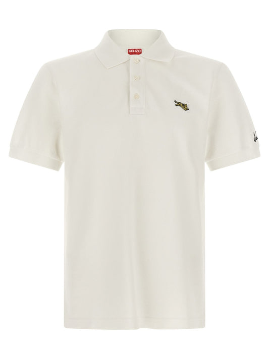 Kenzo White Cotton Polo Shirt - HBPS Beauty & Fashion