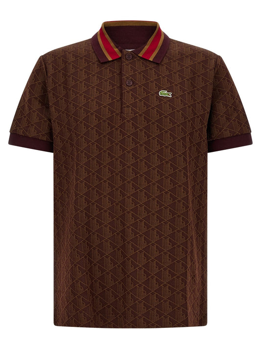 Lacoste Brown Polyester Polo Shirt - HBPS Beauty & Fashion