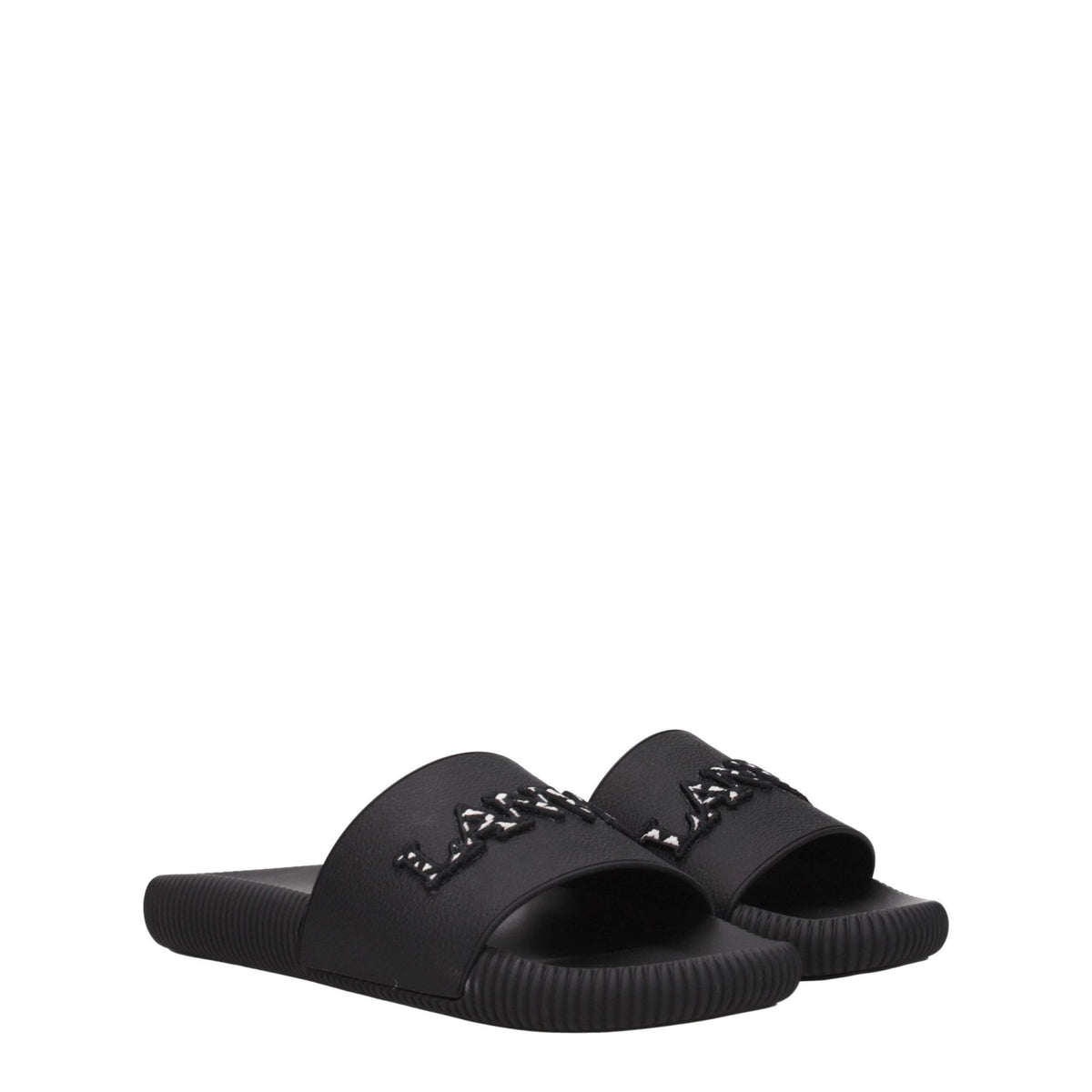 Lanvin Black Cotton Slippers - HBPS Beauty & Fashion