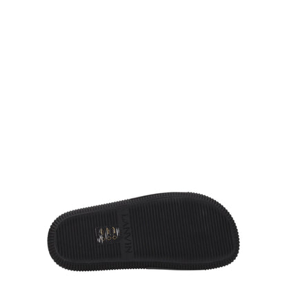 Lanvin Black Cotton Slippers - HBPS Beauty & Fashion