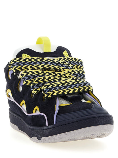 Lanvin Blue Calfskin Athletic Sneakers - HBPS Beauty & Fashion