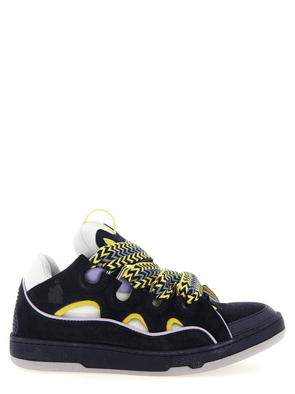 Lanvin Blue Calfskin Athletic Sneakers - HBPS Beauty & Fashion