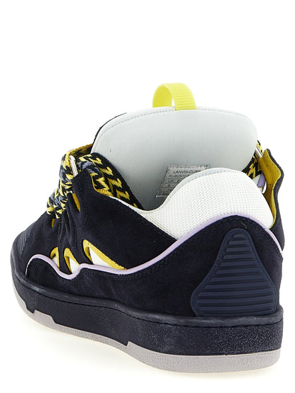 Lanvin Blue Calfskin Athletic Sneakers - HBPS Beauty & Fashion