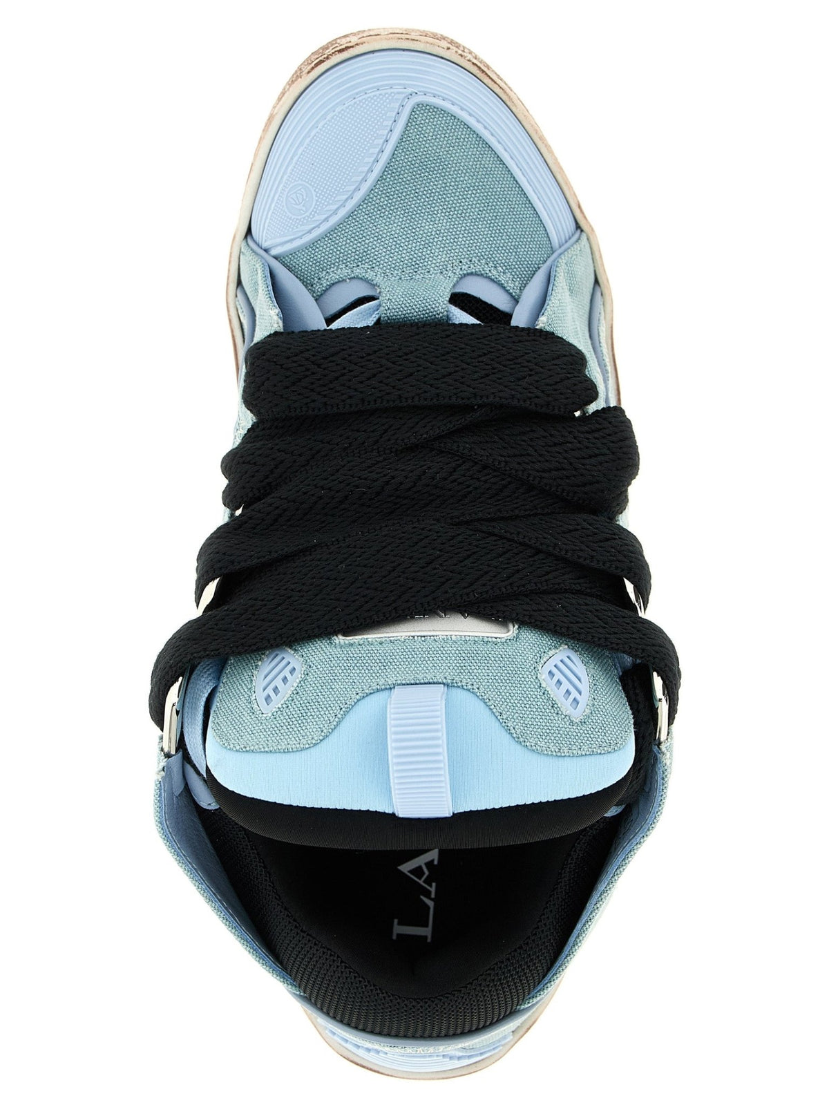 Lanvin Blue Cotton Athletic Sneakers - HBPS Beauty & Fashion