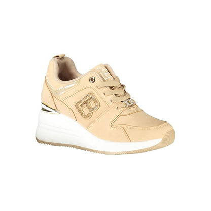 Laura Biagiotti Beige Polyester Women Sneaker - HBPS Beauty & Fashion