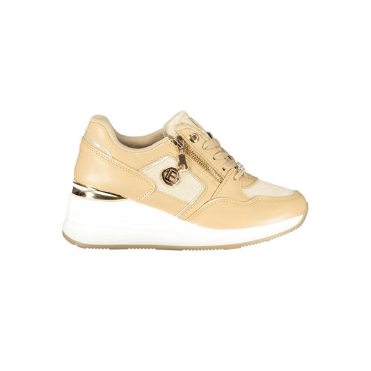 Laura Biagiotti Beige Polyester Women Sneaker - HBPS Beauty & Fashion