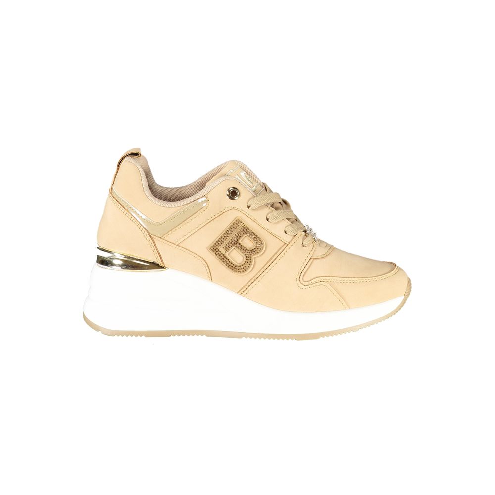 Laura Biagiotti Beige Polyester Women Sneaker - HBPS Beauty & Fashion