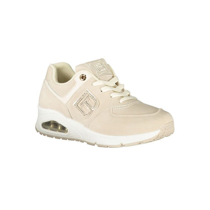 Laura Biagiotti Beige Polyurethane Women Sneaker - HBPS Beauty & Fashion