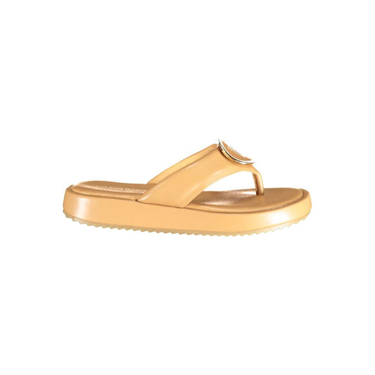 Laura Biagiotti Beige Polyurethane Women's Sandal - HBPS Beauty & Fashion