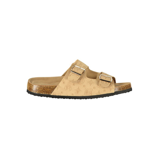 Laura Biagiotti Beige Polyurethane Women's Sandal - HBPS Beauty & Fashion