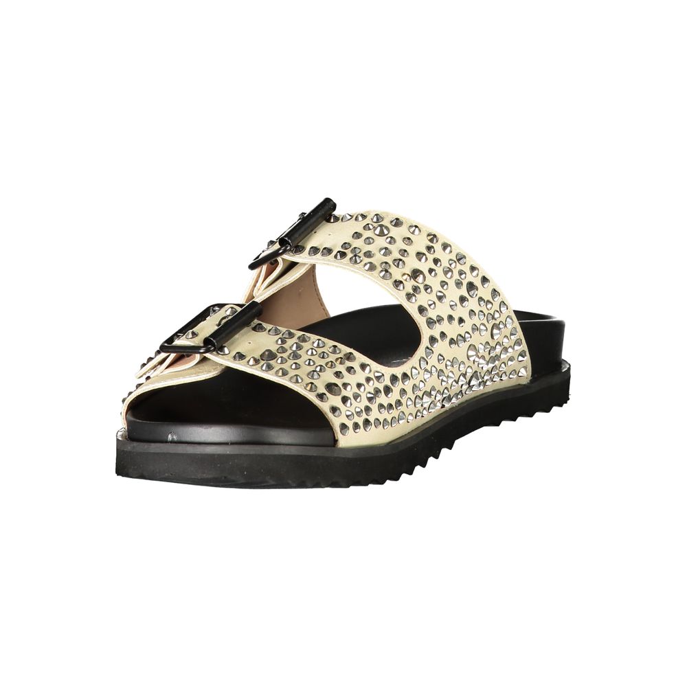 Laura Biagiotti Beige Polyurethane Women's Slipper - HBPS Beauty & Fashion