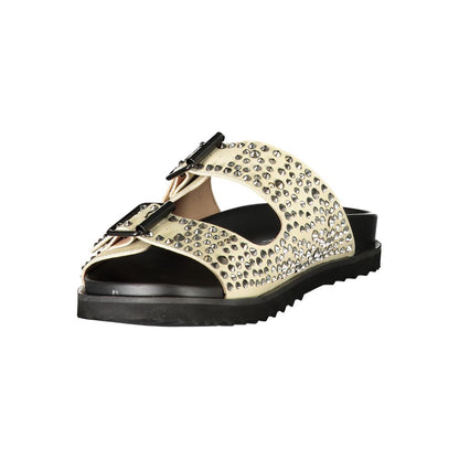 Laura Biagiotti Beige Polyurethane Women's Slipper - HBPS Beauty & Fashion