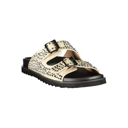 Laura Biagiotti Beige Polyurethane Women's Slipper - HBPS Beauty & Fashion