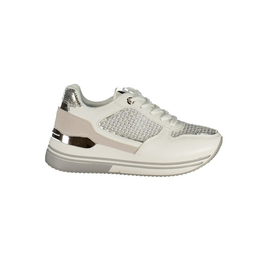 Laura Biagiotti Bianco Polyurethane Women Sneaker - HBPS Beauty & Fashion