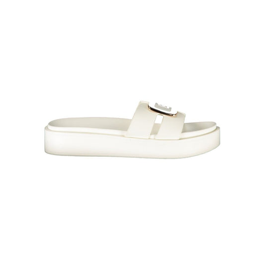 Laura Biagiotti Bianco Polyurethane Womens Sandal - HBPS Beauty & Fashion