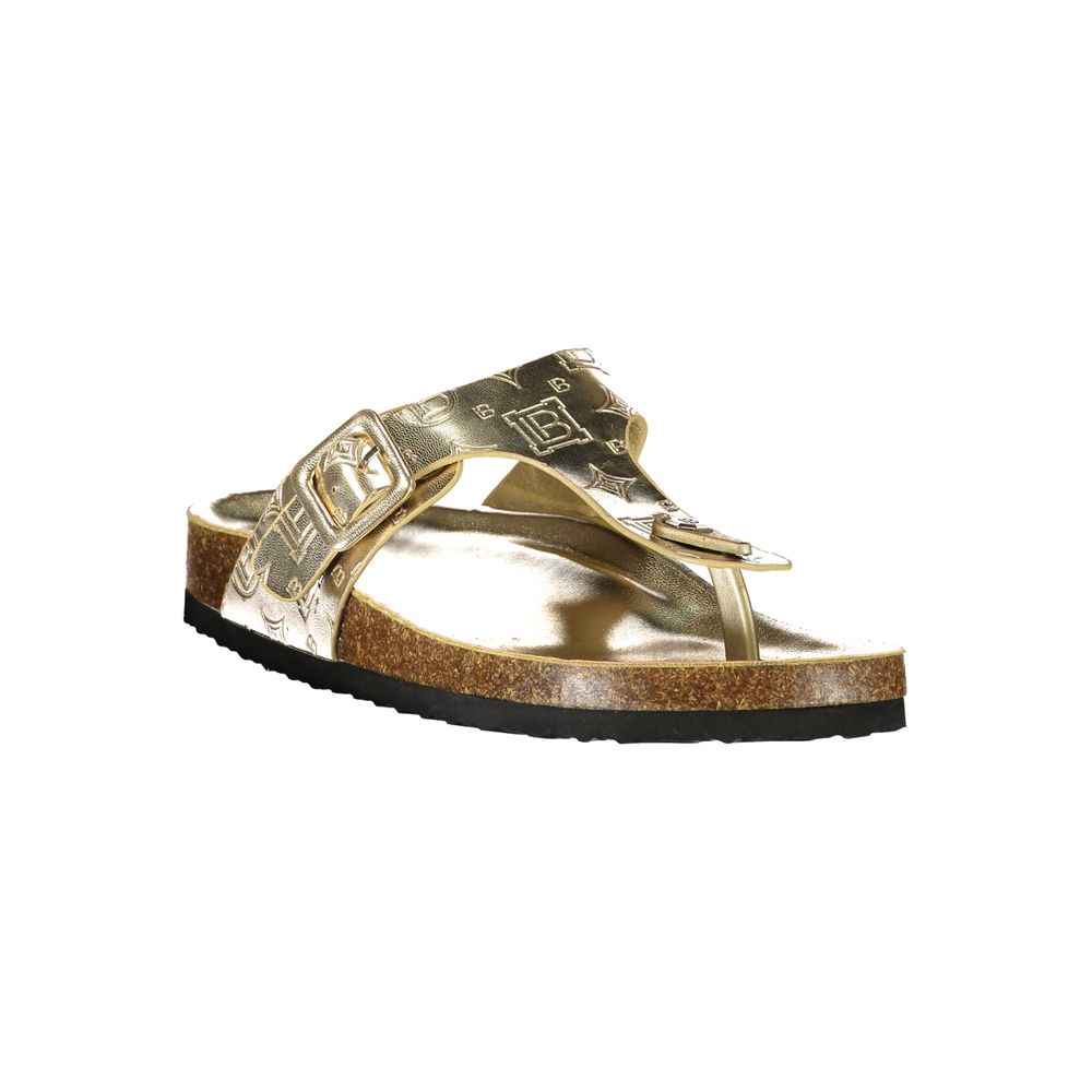 Laura Biagiotti Gold Poliuretano Women's Slide - HBPS Beauty & Fashion