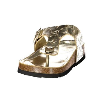 Laura Biagiotti Gold Poliuretano Women's Slide - HBPS Beauty & Fashion