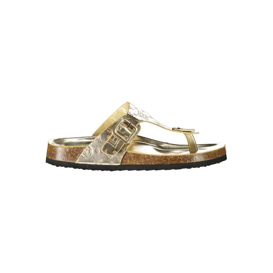 Laura Biagiotti Gold Poliuretano Women's Slide - HBPS Beauty & Fashion