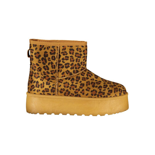 Laura Biagiotti Marrone Polyester Women Ankle Boot - HBPS Beauty & Fashion