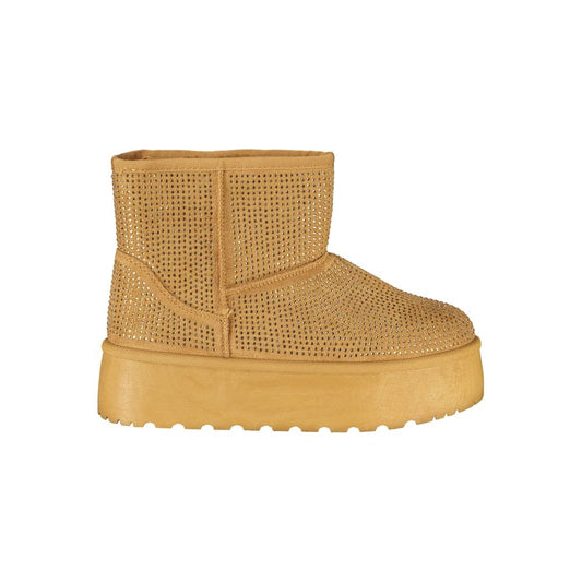 Laura Biagiotti Marrone Polyester Women Boot - HBPS Beauty & Fashion