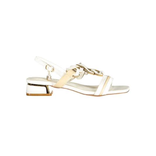 Laura Biagiotti White Polyurethane Women's Sandal - HBPS Beauty & Fashion