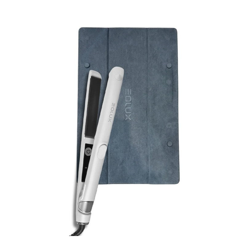 Lisseur EOLUX NanoTech Pro Vanity – Étui Cuir Magnétique – Perle