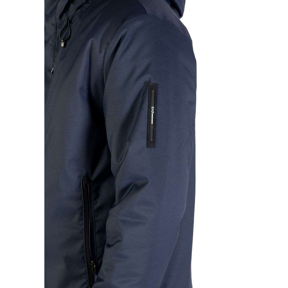 Manteau EA7 Emporio Armani homme Caban en polyester bleu – EA-16867500010 - HBPS Beauty & Fashion