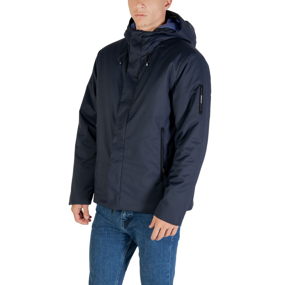 Manteau EA7 Emporio Armani homme Caban en polyester bleu – EA-16867500010 - HBPS Beauty & Fashion