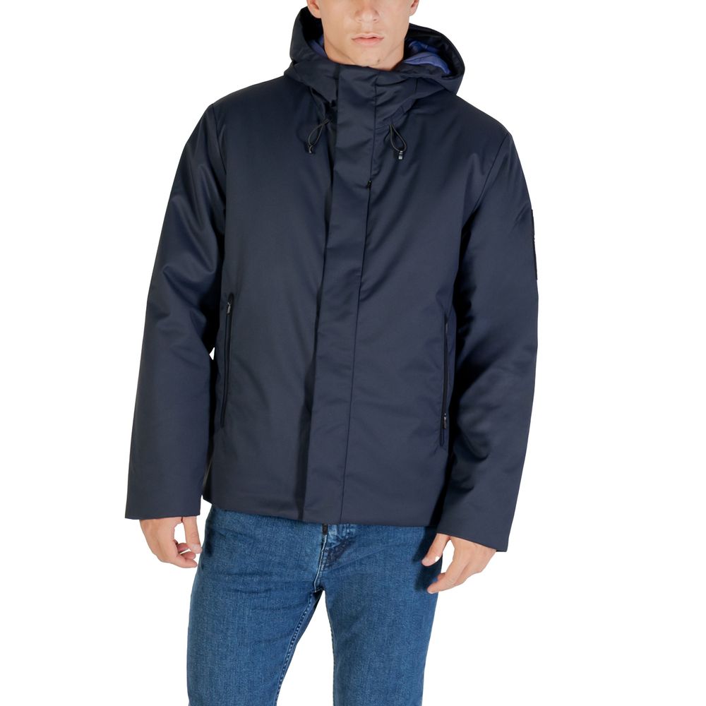 Manteau EA7 Emporio Armani homme Caban en polyester bleu – EA-16867500010 - HBPS Beauty & Fashion