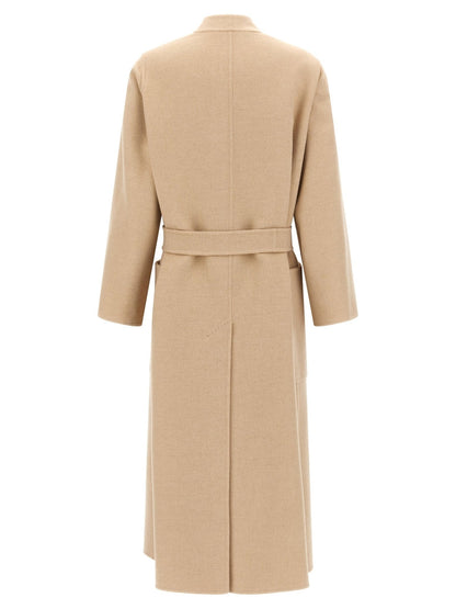 Manteau long Max Mara femme Vezzoso en laine de chameau beige – MA-304746 - HBPS Beauty & Fashion