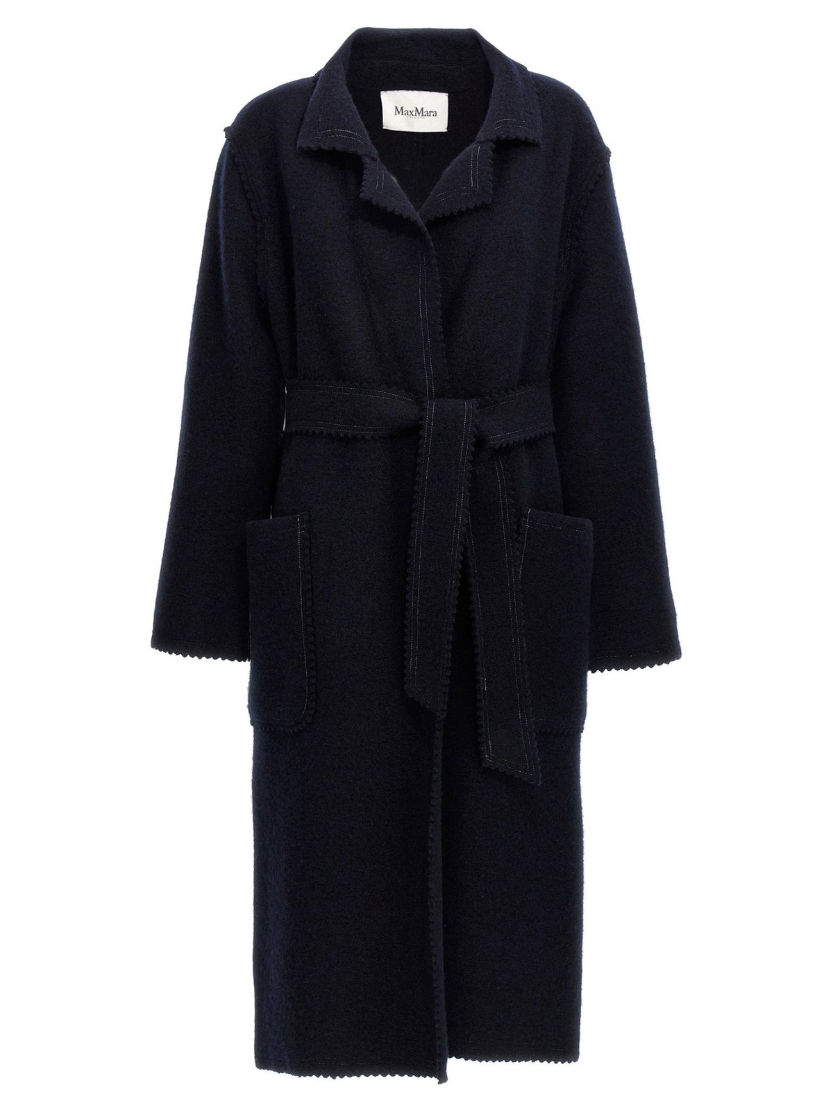 Manteau Max Mara femme Jene en laine bleu – MA-298665 - HBPS Beauty & Fashion