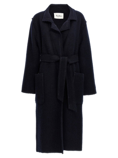 Manteau Max Mara femme Jene en laine bleu – MA-298665 - HBPS Beauty & Fashion