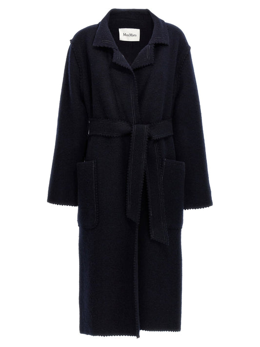 Manteau Max Mara femme Jene en laine bleu – MA-298665 - HBPS Beauty & Fashion