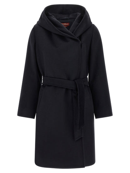 Manteau Max Mara femme New Mang en laine vierge bleu nuit – MA-344744 - HBPS Beauty & Fashion