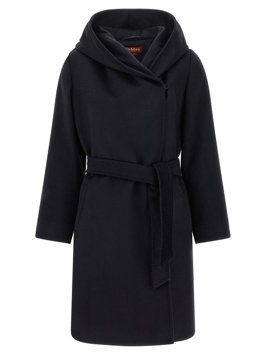 Manteau Max Mara femme New Mang en laine vierge bleu nuit – MA-344744 - HBPS Beauty & Fashion