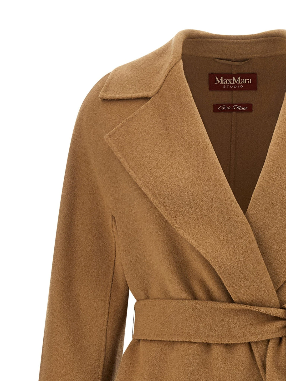 Manteau Max Mara femme Studio Cles en laine vierge beige – MA-341400 - HBPS Beauty & Fashion