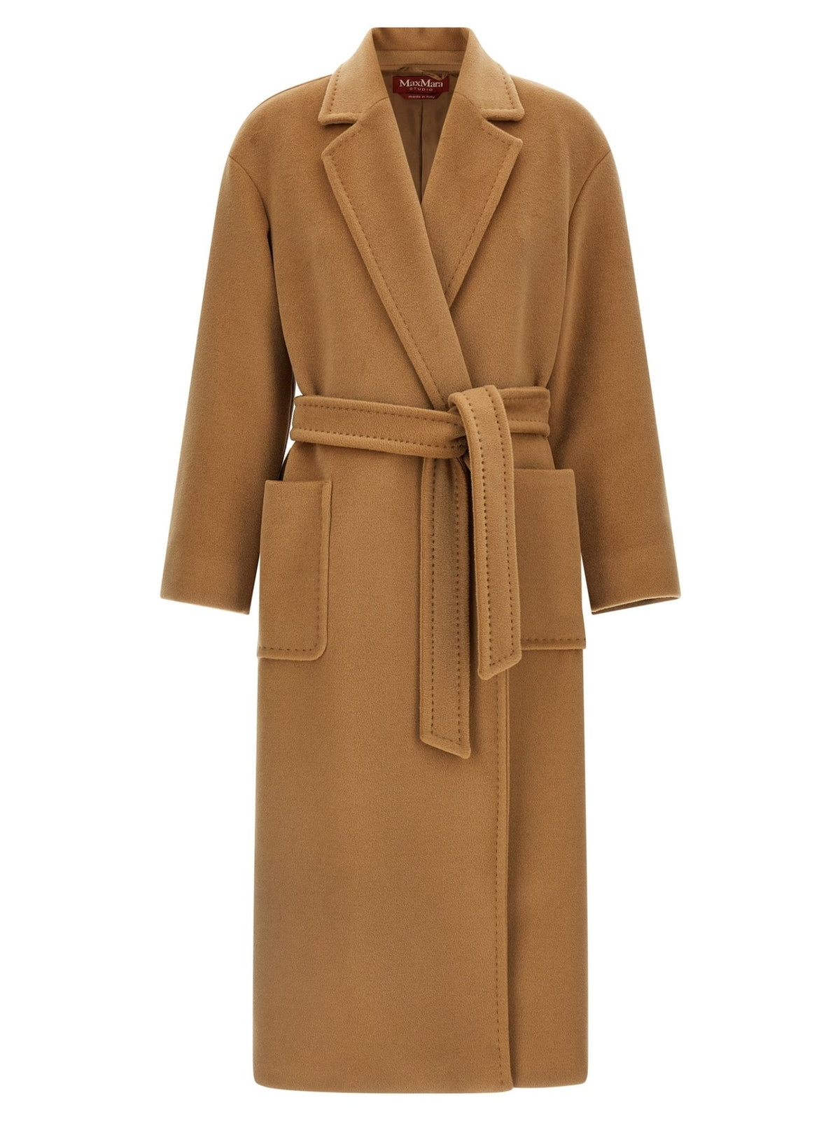 Manteau Max Mara femme Studio Giambo en laine beige – MA-345004 - HBPS Beauty & Fashion