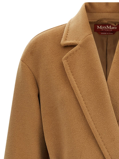 Manteau Max Mara femme Studio Giambo en laine beige – MA-345004 - HBPS Beauty & Fashion
